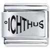 Ichthus Fish  Letters  Laser Italian Charm