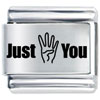 Just 4 You Hand Laser Italian Charm