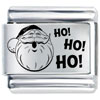 Laughing Santa Claus Laser Italian Charm