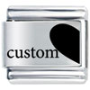 Custom Love Heart Right Laser Italian Charm