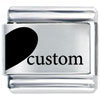 Custom Love Heart Left Laser Italian Charm