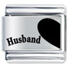 Husband Heart Custom Laser Italian Charm