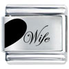 Wife Heart Custom Laser Italian Charm