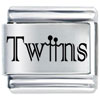 Double I Twins Laser Italian Charm