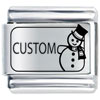 Custom Snowman Laser Italian Charm