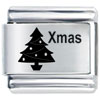 Xmas Tree Laser Italian Charm