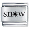 Snow With Flake Laser Italian Charm