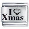 I Love Christmas Laser Italian Charm L_P1297