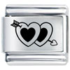 Laser  Hearts  Italian Charm