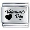 Heart On Valentines Laser Italian Charm