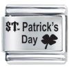  St  Patrick Clover Laser Italian Charm