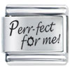Perfect For Me Flower Laser  Italian   Charm 