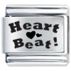Double Heart Beat Laser Italian Charm