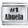Number 1 Grandma Abuela Laser Italian Charm