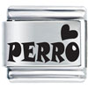 Dog Perro Heart  Laser  Italian  Charm 