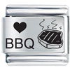 Love Barbeque  Laser   Italian   Charm 