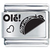 Heart Tacos Laser Italian Charm