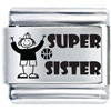 Super Sister Laser Italian Charm