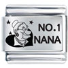 Number 1 Nana Laser Italian Charm