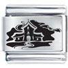 Haunted Spooky House Laser Italian Charm
