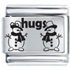 Snowman Hugs Laser Italian Charm