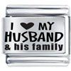 I Love Husband And Family Laser Italian Charm