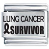 Lung Cancer Survivor Laser Italian Charm