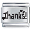 Heartfelt Thanks Laser Italian Charm