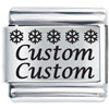 Snowflake Custom Laser Italian Charm