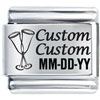 Italian Charms - Celebration Name And Date Custom Laser Italian Charm