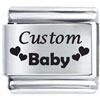 Custom Baby Hearts Laser Italian Charm