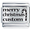 Merry Christmas Custom Laser Italian Charm