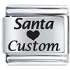 Santa Loves Custom Laser Italian Charm
