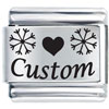 Snowflake Love Custom Laser Italian Charm