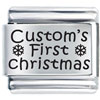 First Christmas Custom Laser Italian Charm