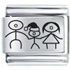  Family  Laser Italian Charm