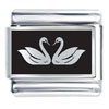 Twin Swans Laser Italian Charm