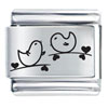 Chirping Birds Laser Italian Charm