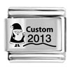Custom Santa Claus Christmas 2007 Laser Italian Charm