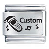 Custom Christmas Cell Phone Music Laser Italian Charm