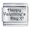 Happy Valentines Day Laser Italian Charm