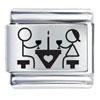 Cute Couple Dining Laser Italian Charm