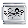 Cute Couple In  Love  Laser  Italian  Charm