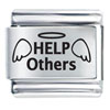 Help Others Angel Laser Italian Charm