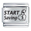 Start Saving Money Laser Italian Charm
