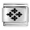 Fleur De Lis Love Laser Charm Laser Italian Charm