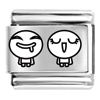 Happy Boy Girl Fall In Love Laser Charm Laser Italian Charm