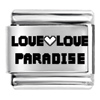 Love Heart Paradise Laser Charm Laser Italian Charm