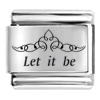 Let Be Flower Pattern Laser Charm Laser Italian Charm