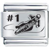 Motorcycle Laser Italian Charm